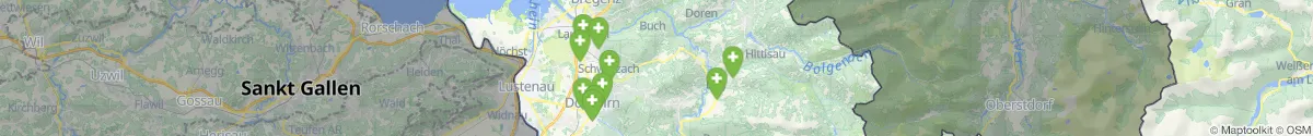 Kartenansicht für Apotheken-Notdienste in der Nähe von Alberschwende (Bregenz, Vorarlberg)